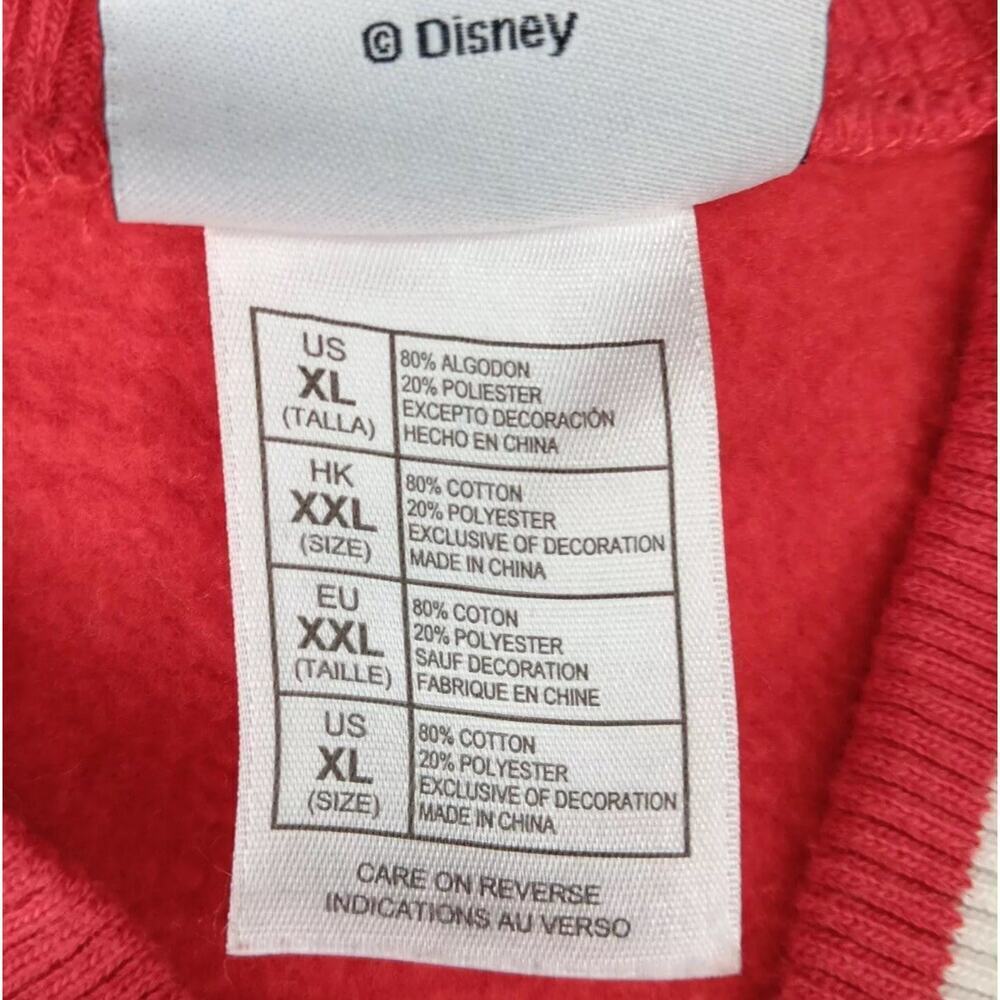 Disney Parks Women's XL Bomber Jacket Varsity Letterman’s Mickey Mouse Snaps Red - Picture 4 of 4